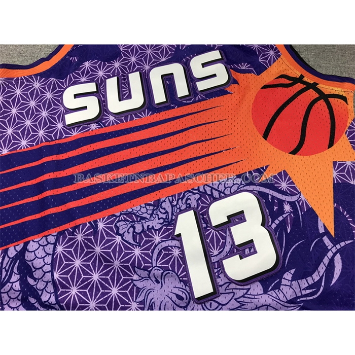 Maillot Phoenix Suns Steve Nash NO 13 Asian Heritage Throwback 1996-97 Volet